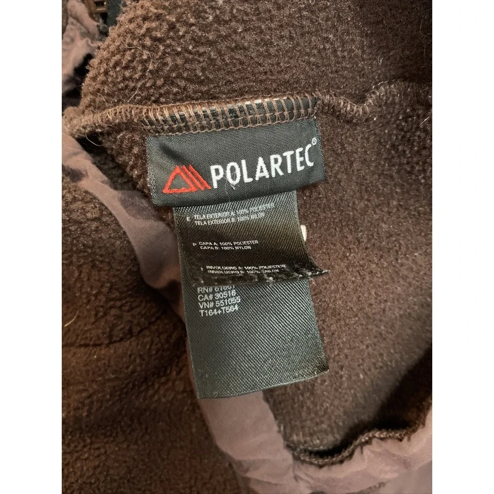 The North Face Girls POLARTEC Fleece Jacket‎ Coat BROWN Size XL WARM, COMFY! TNF